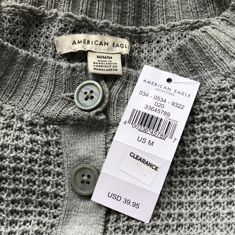 🔥NWT🔥 American Eagle Outfitters Women’s Oversized Henley Sweater - Picture 5 of 8
